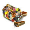 Stylish Leather Shoulder Bag Colorful Design