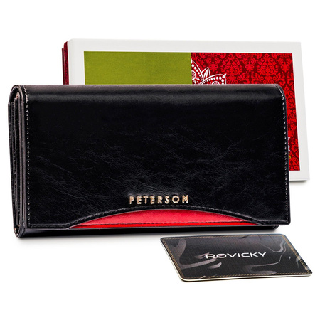 Women's genuine leather wallet Peterson PTN PL-411 MULTI