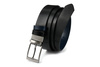 Men's reversible leather belt black and navy blue BELTIMORE A74 : Colors - black, Strap size - r.85-100 cm