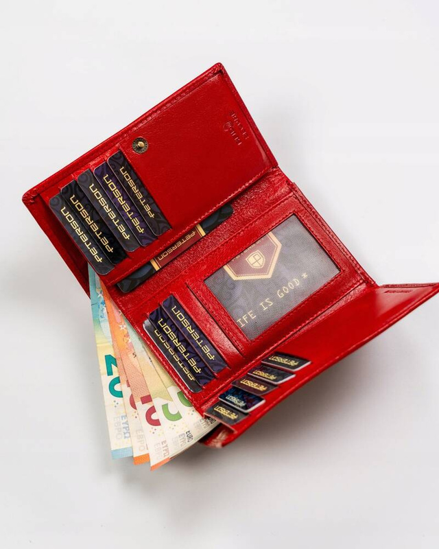 Leather wallet RFID PETERSON PTN 206-VTBD