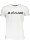 ROBERTO CAVALLI WEISSES KURZARM-T-SHIRT FÜR HERREN