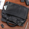 Leder Laptoptasche groß Herren geräumig Premium Beltimore schwarz J13