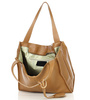 Modny skórzany shopper MAZZINI - Portofino Max camel