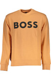 HUGO BOSS MEN&#39;S ORANGE ZIPLESS SWEATSHIRT