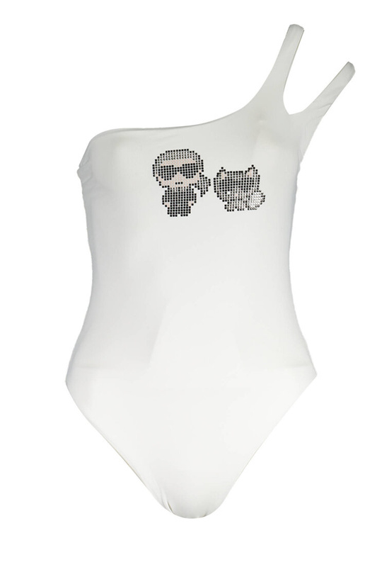 KARL LAGERFELD BEACHWEAR DAMEN BADEANZUG WEIß