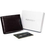 Men's genuine leather wallet Rovicky 1567-03-BOR RFID