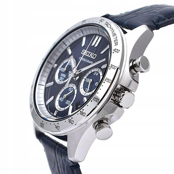 SEIKO CHRONOGRAPH BLUE SPIRIT MEN'S WATCH SBTR019 + BOX