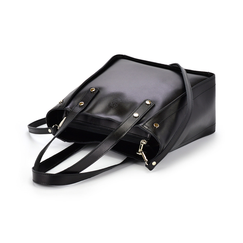 Large shoulder bag women's leather shopperbag