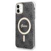 Zestaw Guess GUBPN61H4EACSK Case+Charger iPhone 11 6,1" czarny/black hard case 4G Print MagSafe