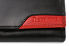 Women's leather wallet large horizontal with earworm RFiD black BELTIMORE 038