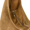 Italienische Handtasche Tasche Leder Wildleder Natural Mustard U35