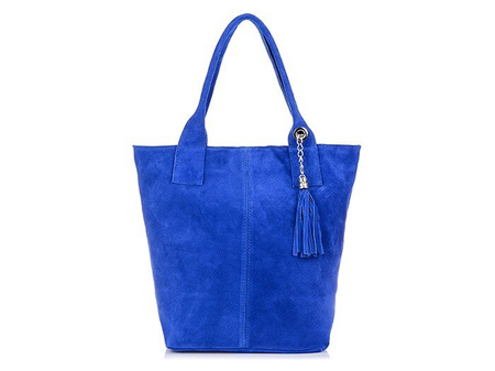 Bag leather suede bag bag large A4 with vest pocket cornflower L82