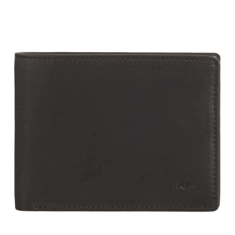 Nuvola Pelle Mens Wallet No Coin Pocket in Leather Slim with 8 Credit Card Slots Holder