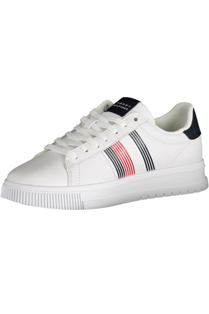 TOMMY HILFIGER MEN&#39;S WHITE SPORTS SHOES