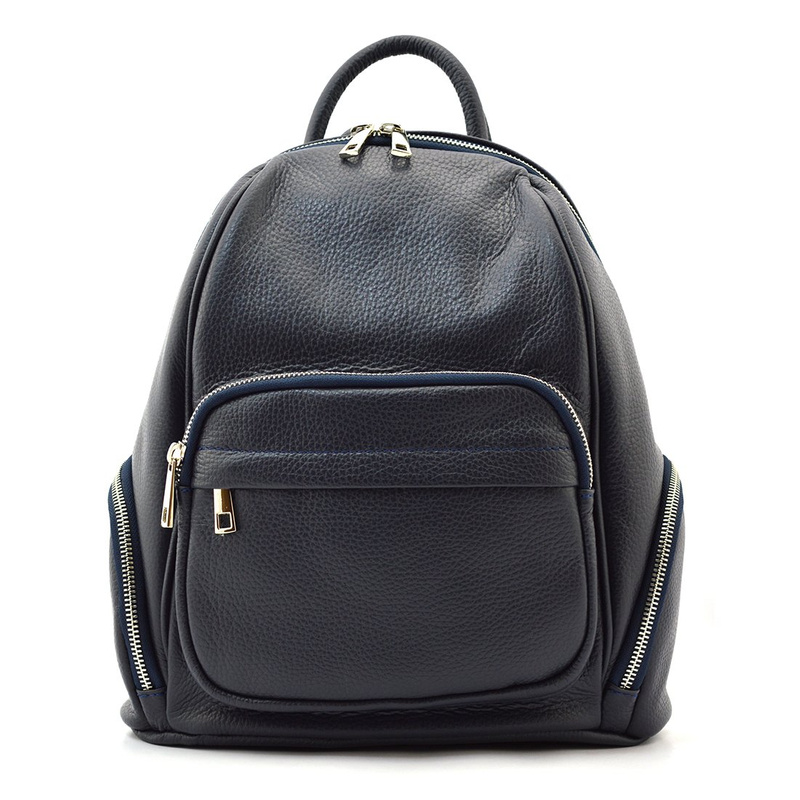 Leather urban women's backpack, spacious and stylish