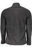 GIAN MARCO VENTURI MEN&#39;S BLACK SWEATSHIRT WITH ZIP