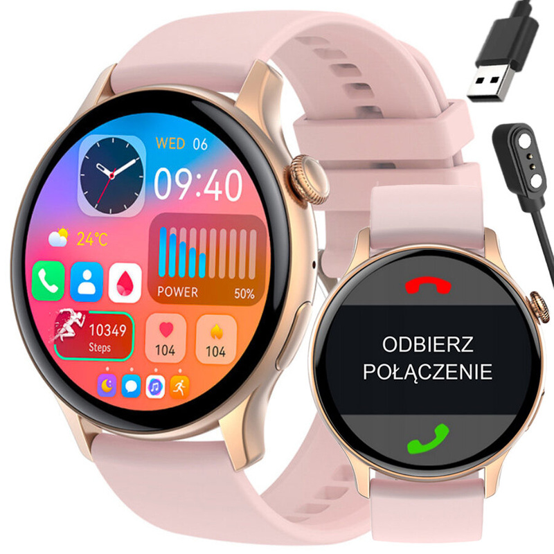 SMARTWATCH DAMSKI Rubicon RNCF10 - TRYBY SPORTOWE, MONITOR SNU (sr055b)