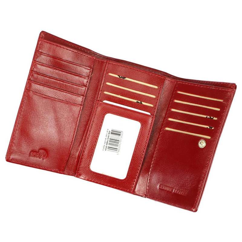 Women's genuine leather wallet Rovicky 8810-MIRN RFID