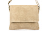 Chabrowa Italian women's suede handbag with a b67 flap