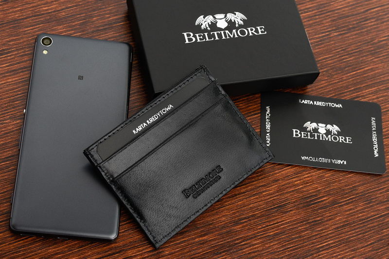 Beltimore G93 black leather slim card document case