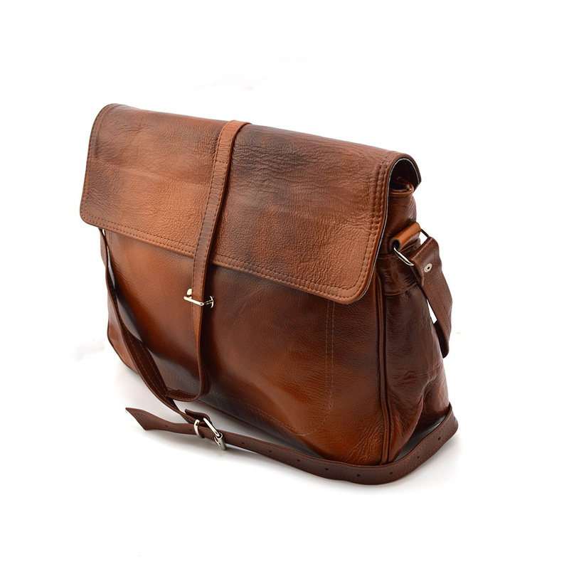 Women's leather messenger bag classic crossbody