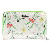 Women's roomy wallet with flowers in eco leather by Eslee