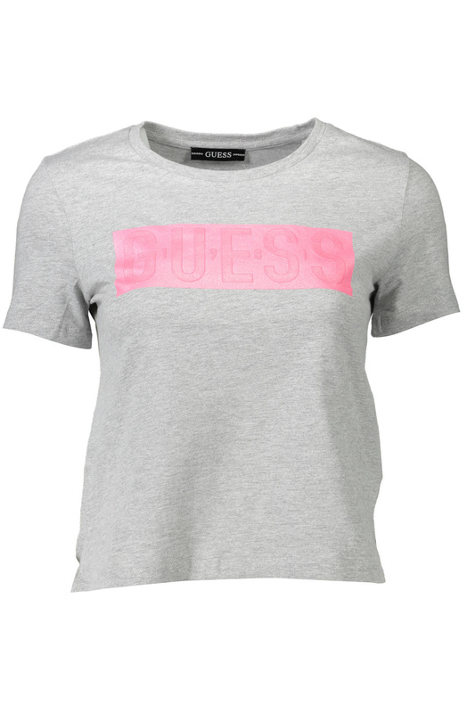 GUESS JEANS T-SHIRT Z KRÓTKIM RĘKAWEM DAMSKI SZARY