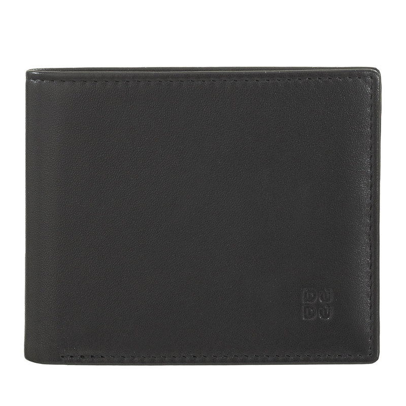 Slim RFID wallet Colorful Azzorre by DUDU made in genuine leather with coin pocket. Multicolour design from compact and fit shape.