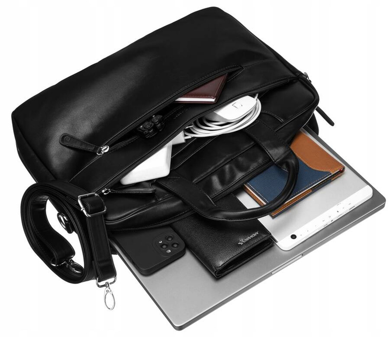 Leatherette laptop bag PETERSON PTN LAP-513A-PUD-120