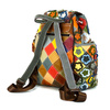 Bunter Damenrucksack mit Mosaikmuster und Blumen