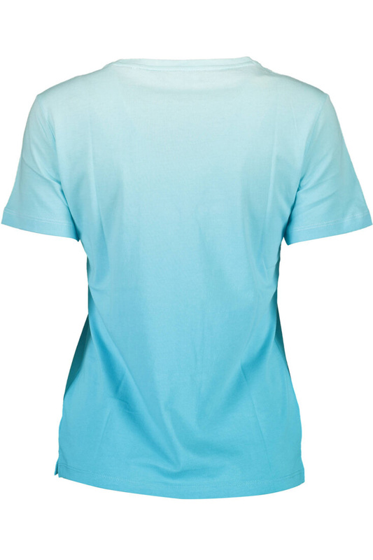 GUESS JEANS WOMEN&#39;S SHORT SLEEVE T-SHIRT LIGHT BLUE