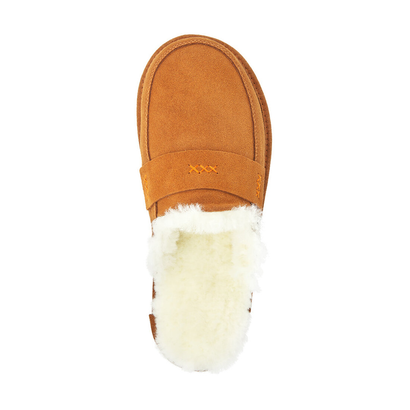 Women's sheepskin leather slippers