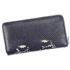 Women's large stylish wallet with snakeskin pattern