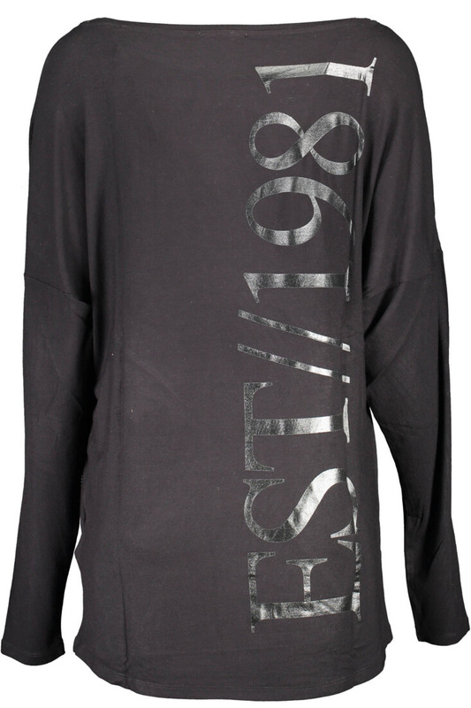 GUESS JEANS LONG SLEEVE T-SHIRT WOMAN BLACK