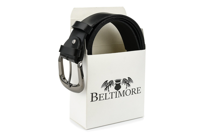 Beltimore leather women's pants belt 4 cm black A73: colors - black, stripes - r. 15-115 cm