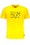 GIAN MARCO VENTURI YELLOW MEN&#39;S SHORT SLEEVED T-SHIRT