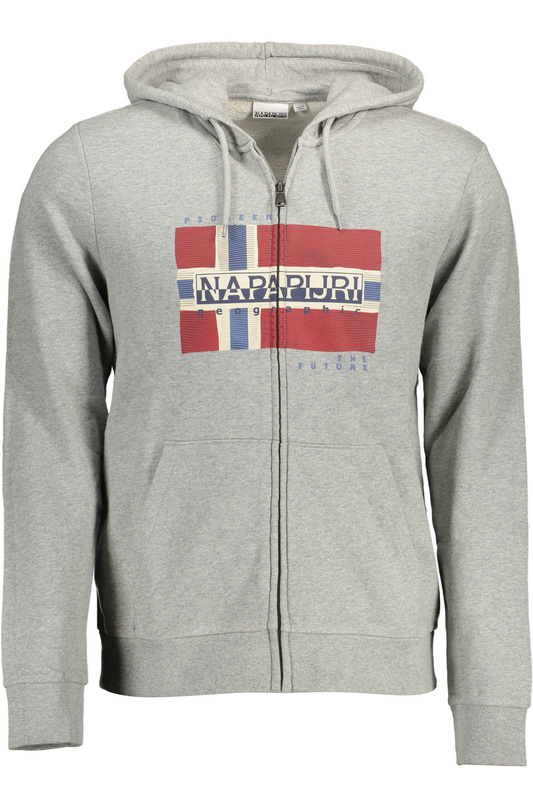 NAPAPIJRI SWEATSHIRT WITH ZIP MAN GRAY