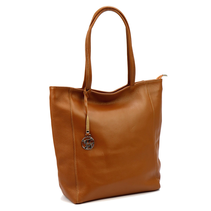 Large leather women's Gregorio shoulder shopper bag