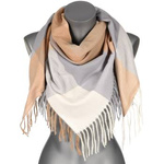 Light Grey Large Women's Cotton Warm Neck Scarf AXD-13