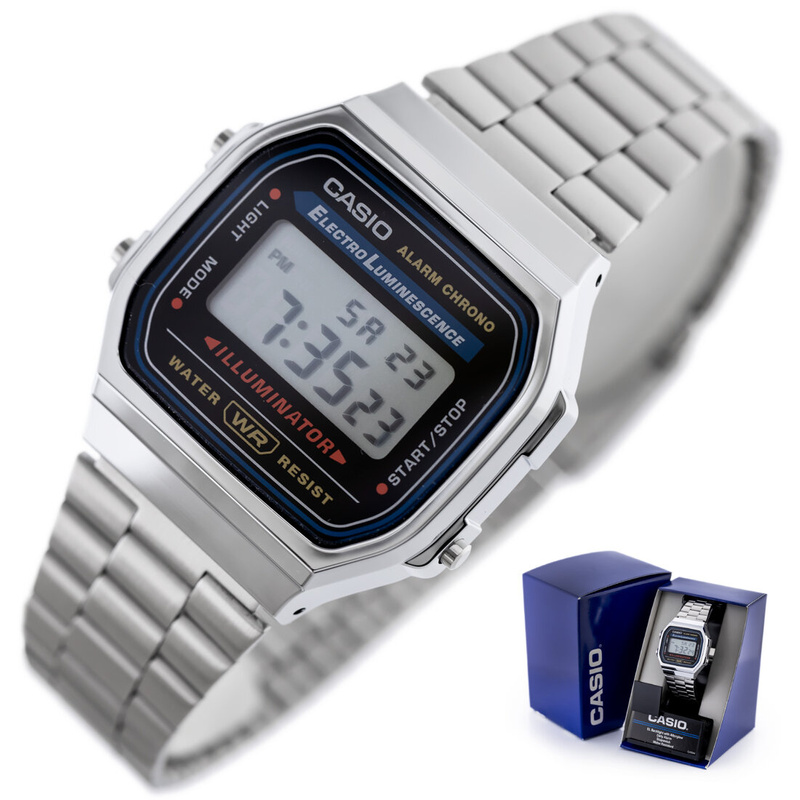 ZEGAREK MĘSKI CASIO A168WA-1A (zd088a) - KLASYKA