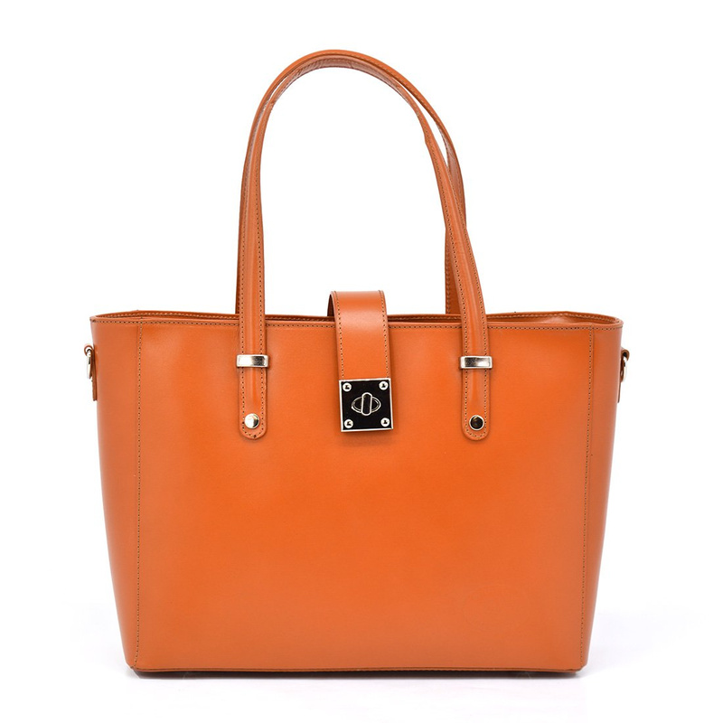 Large women's shopper bag, perfect for work, leather