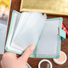 Leather case for documents cards cover natural leather business card holder turquoise M32