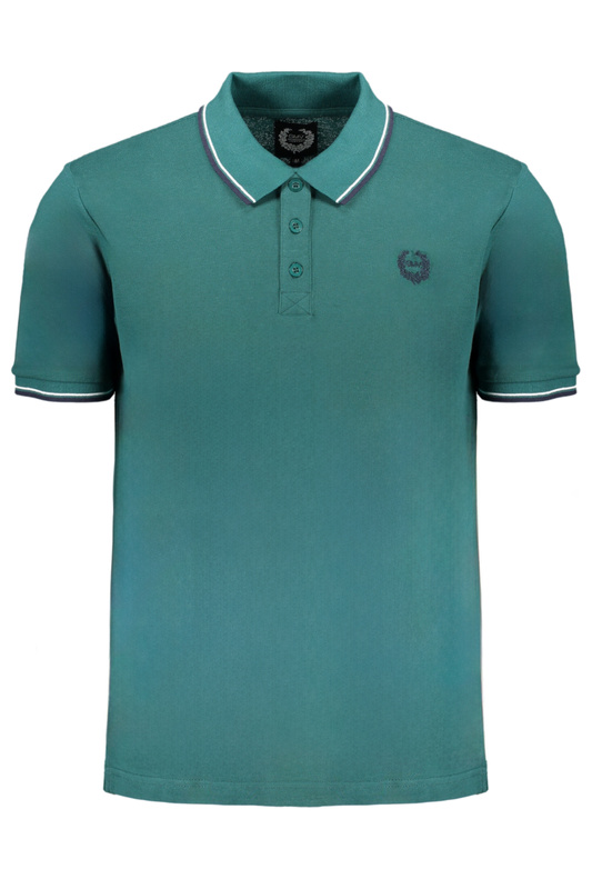 GIAN MARCO VENTURI GREEN MEN&#39;S SHORT SLEEVED POLO SHIRT