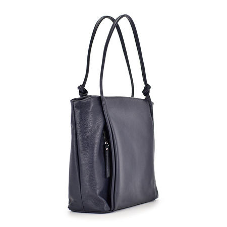 Beautiful elegant large women's leather shopper bag