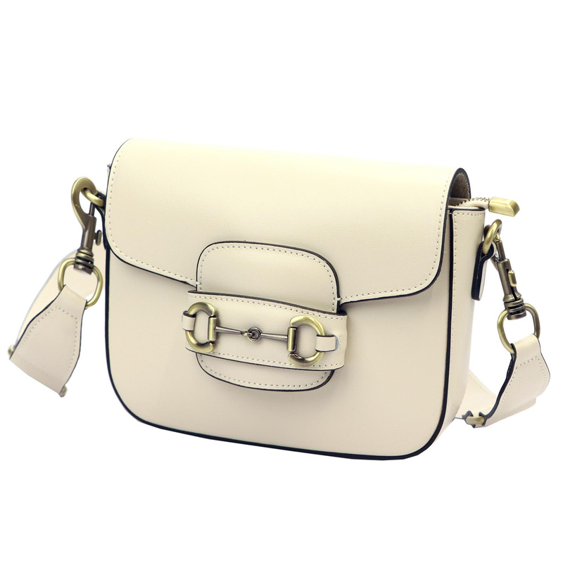 Leather women's elegant, graceful messenger bag