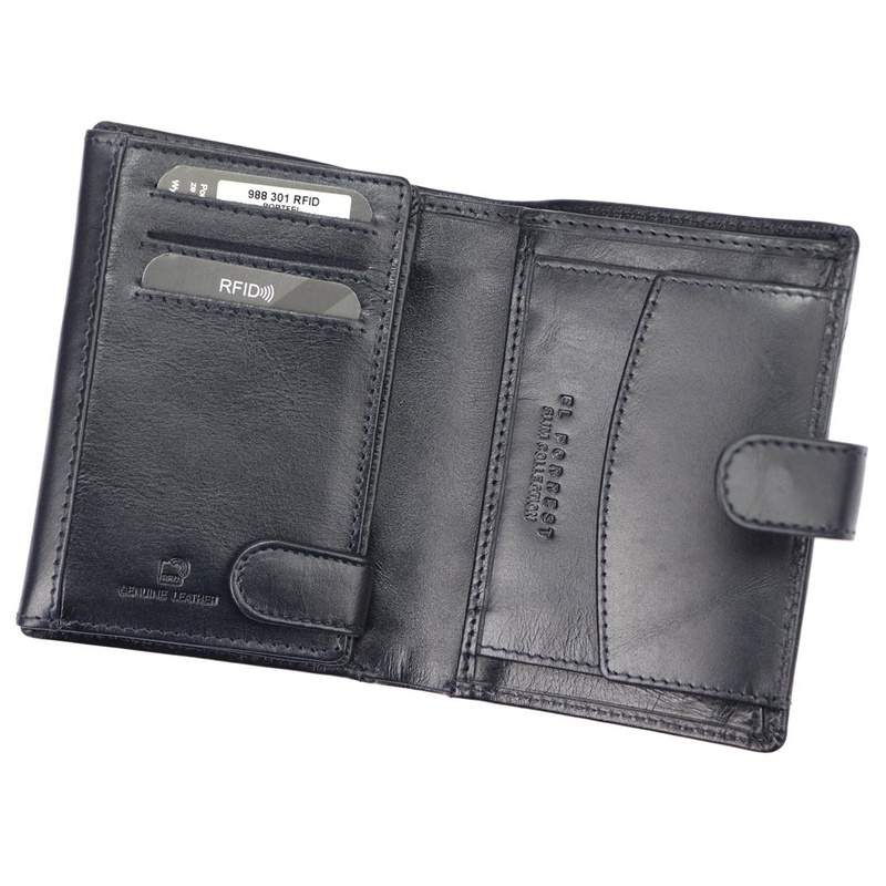 Men's genuine leather wallet EL FORREST 988-301 RFID