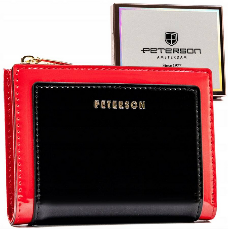 Leatherette wallet RFID PETERSON PTN 003-LAK