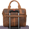 Large solid leather Beltimore laptop bag documents brown nubuck M88