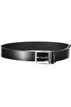 CALVIN KLEIN BLACK MEN&#39;S LEATHER BELT