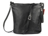 Vera Pelle Handtasche Leder Frauen schwarz T55